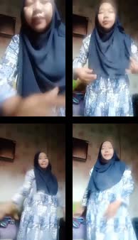 Bunda colmek pake terong lupa lepas jilbab biru