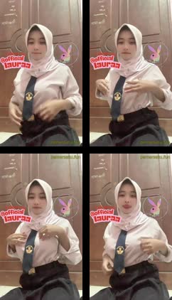 Live Show Talent Laura V1 buka baju di sofa ruang tamu bikin sange