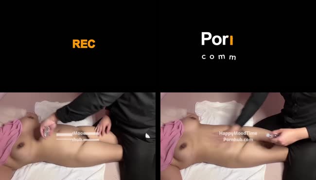 Jilbab Pink Kena Doggy Tukang Pijat pamer body di villa