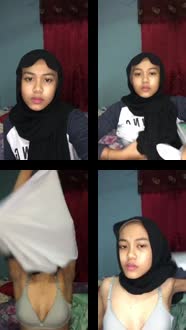 Hijab hitam lagi sange gagahi pacar di kamar sendiri tanpa sensor