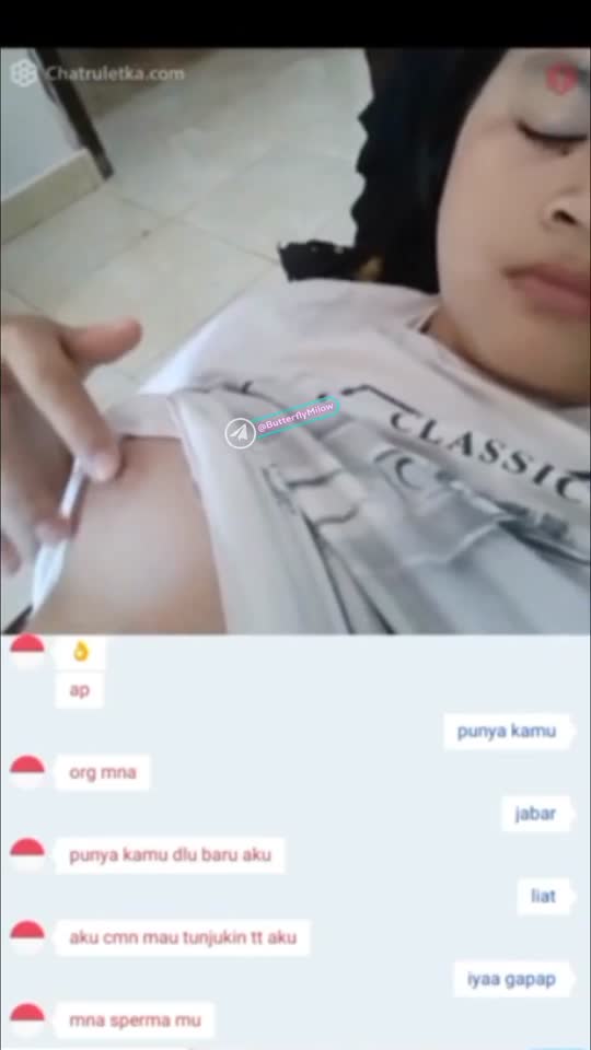 Bokep Indo OmeTv – cwe baju putih yang binal