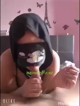 Jilbab Ngentot Pake Topeng nungging di warnet