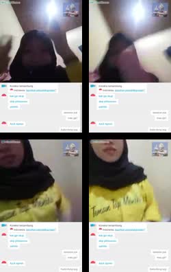 Ometv hijab baju kuning tergoda main di kamar sendiri