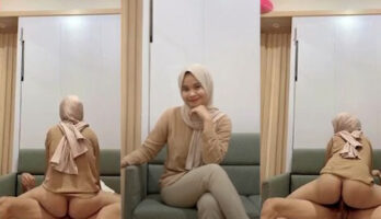 Fiany Jilbab Kolpri Main di Sofa Percakapan Ngulek