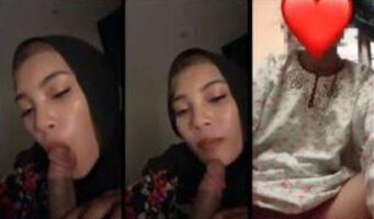 Si Cantik Tiktokers Jilbab Hitam Jago Banget Nyepongnya