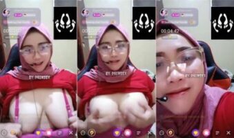 VCS Wanita Susu Gede Jilbab Pink Remas Teros Sayang