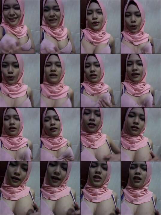 Jilbab Pink Pamer Susu