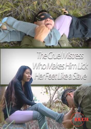 Poster The Cruel Mistress Who Makes Him Lick Her Feet Like a Slave