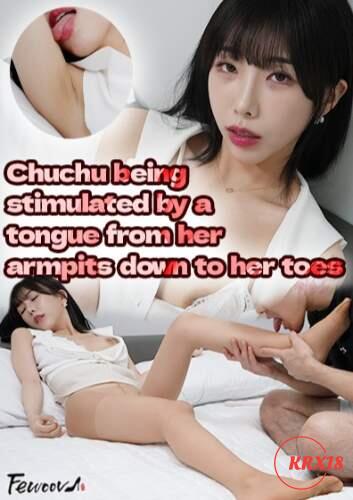 Poster Chuchu being stimulated by a tongue from her armpits down to her toes