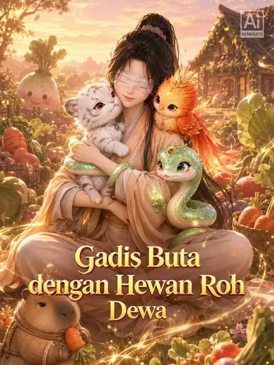 Poster Gadis Buta dengan Hewan Roh Dewa