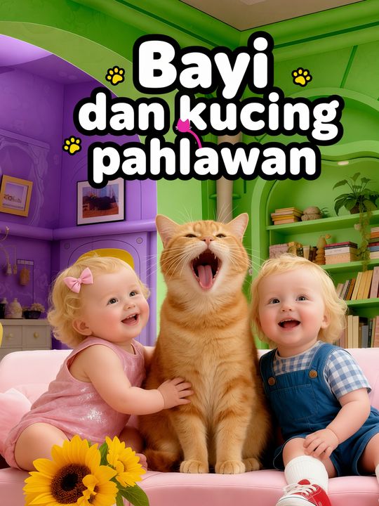 Bayi dan kucing pahlawan