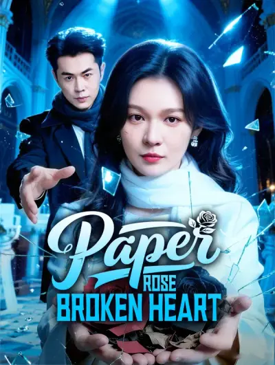 Poster Paper Rose, Broken Heart